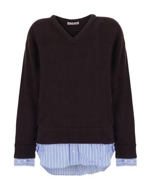 Acne Studios High-Neck Sweater With Long Sleeves - Black