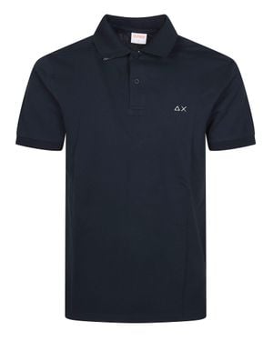 Sun 68 Bandana Neck Polo Shirt - Blue