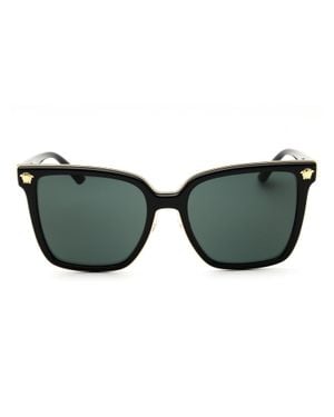 Versace Rectangular Metal Sunglasses - Green