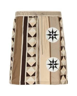 Loewe Silk Paula Ibiza Bermuda Shorts - Metallic