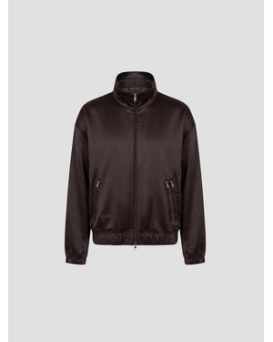 Adidas by Wales Bonner Satin Jacket With Stylish Detailing - Brown