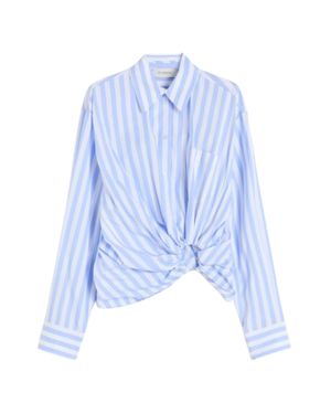 Sportmax Stylish Poplin Shirt With Carabiner Detail - Blue