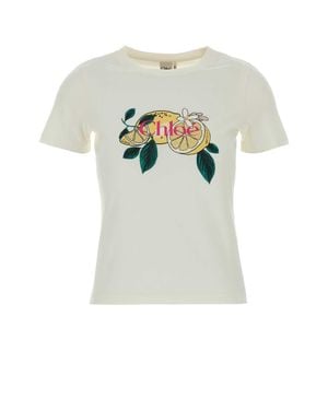 Chloé Cotton T-Shirt For - White