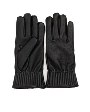 Orciani Modern Leather Gloves For - Black