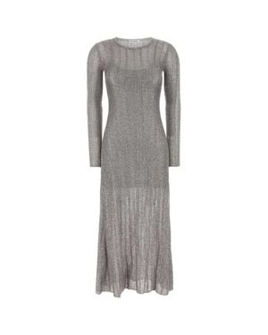 Alaïa Alaia Crochet Dress - Gray