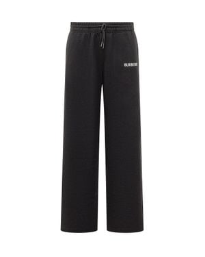 Burberry Stylish Wide-Leg Pants With Embroidered Logo - Black