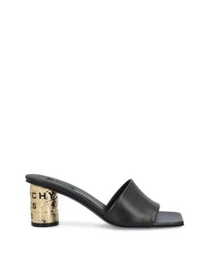 Givenchy Tape Heeled Leather Mules - Black