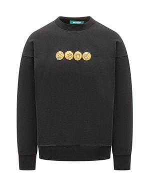 Barrow Embroidered Emoji Sweatshirt - Black
