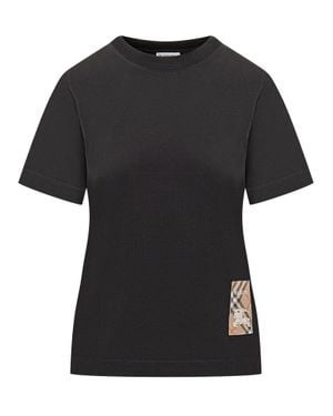 Burberry Modern T-Shirt With Painttch Logo - Black