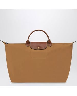Longchamp Chamois Travel Bag Le Pliage Original L - Brown