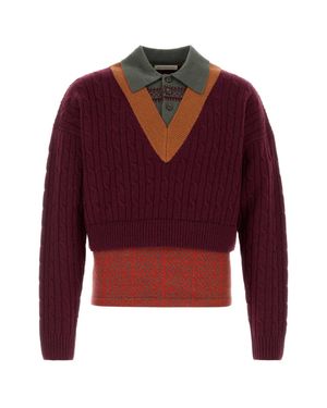 Dries Van Noten M. K. Crewneck Sweater - Red