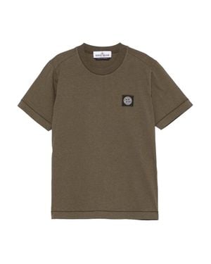 Stone Island T Shirt With Logo - Green