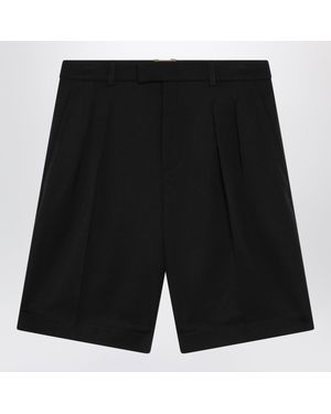 Saint Laurent Tailored Wool Bermuda Shorts - Black
