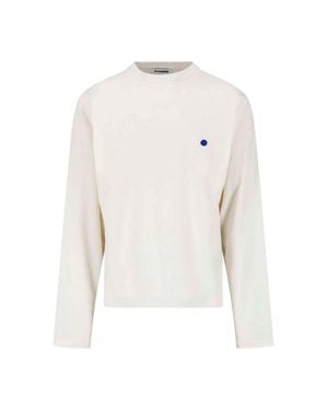 Jil Sander Cotton-Cashmere Crewneck Sweater - White