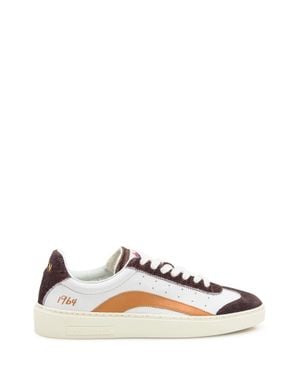 DSquared² Stylish Leather And Fabric Sneakers - Multicolor