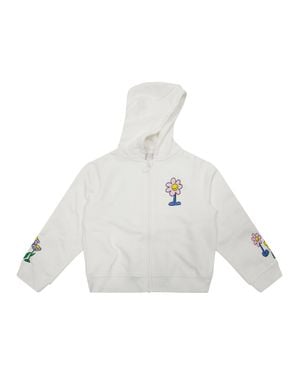 Stella McCartney Junior Full Zip Floral Hoodie - White