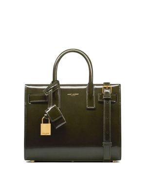Saint Laurent Sac De Jour Nano Leather Tote Bag - Green