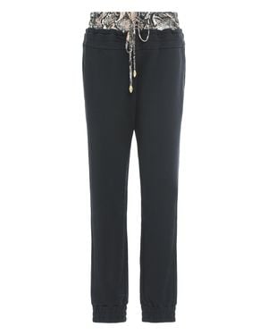 Just Cavalli Cotton Jogger Pants Track - Black