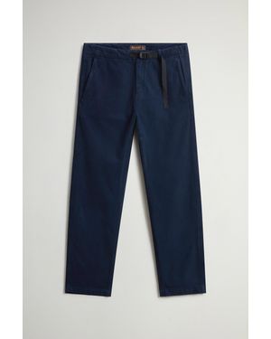 Woolrich Cotton Canvas Easy Pants - Blue