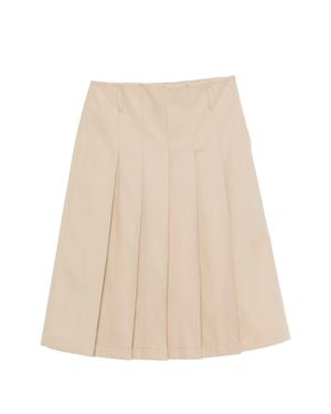 A.P.C. A. P.C. A-Line Skirt With Belt Loops And Zip Fastening - Natural