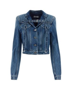 Off-White c/o Virgil Abloh Cropped Denim Jacket - Blue