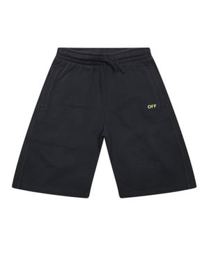 Off-White c/o Virgil Abloh Diagonal Print Mini Sweatshorts For Kids - Blue