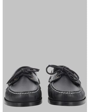 Paraboot Moccasin Barth Calf Leather Loafers - Gray