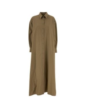 ARMARIUM Mud Stretch Poplin Oversize Shirt Dress - Green