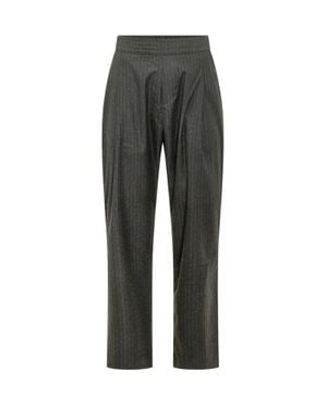 A PAPER KID Pinstriped Pants - Gray