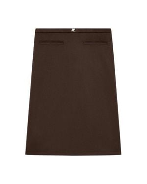 Courreges Polyester Skirt - Brown