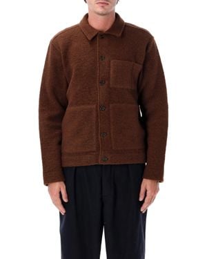 Universal Works Wool Button-Up Shirt Jacket - Brown