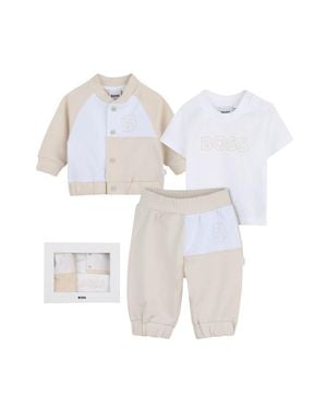 BOSS Set Felpa+T Shirt+Tuta - White