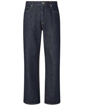 Fendi Straight-Fit High-Waist Cotton Denim Jeans - Blue