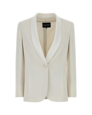 Giorgio Armani Mini Cady Blazer For - White