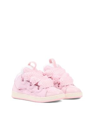 Lanvin Stylish Front Lace-Up Sneakers For Girls - Pink
