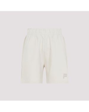 PANGAIA Bone Cotton Mid Length Shorts - White
