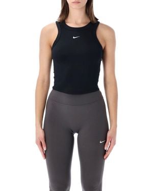 Nike Dri-Fit Cropped Tank Top - Blue