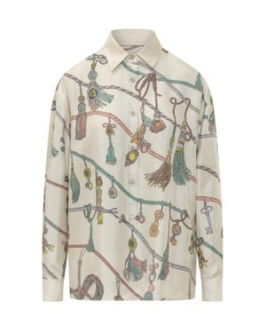 Versace Silk Informal Dress Shirt - White