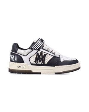 Amiri Perforated Sneakers With Logo Appliqué And Touch-Strap Fastening - Black