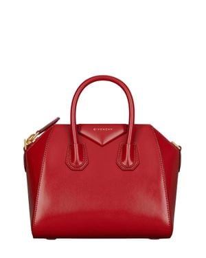 Givenchy Calf Leather Shoulder Bag With Zamak Jewelry Hardware - Red