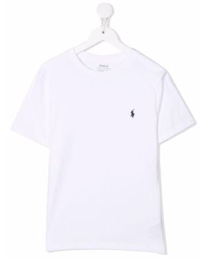 Ralph Lauren Classic Cotton Polo With Signature Pony Motif For Boys - White