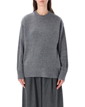 By Malene Birger Oversized Crewneck Sweater - Gray