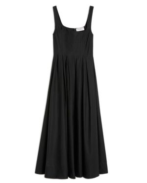 Sportmax Fitted Waist Mini Dress With Square Neckline - Black