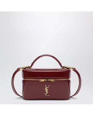 Saint Laurent Patent Mini Gaby Vanity Bag - Red