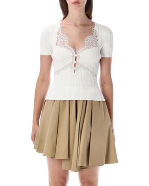 Self-Portrait Elegant Top - White