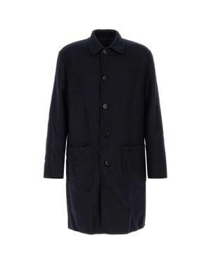 Etro Wool Blend Reversibile Coat - Blue