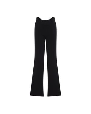 Jean Paul Gaultier Wavy Waistband Tailoring Pants - Black