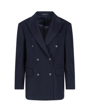 Tagliatore 100% Cashmere Jacket - Blue