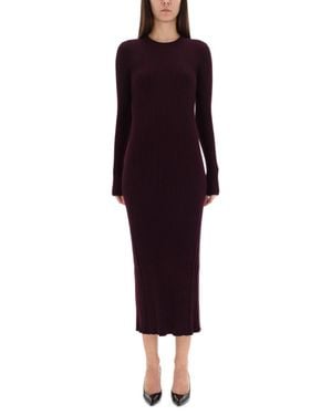 Helmut Lang Dress With Back Slit - Purple