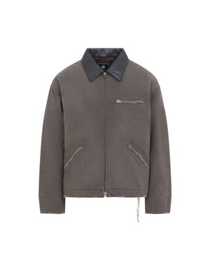 MASTERMIND WORLD Stone Washed Work Jacket - Gray